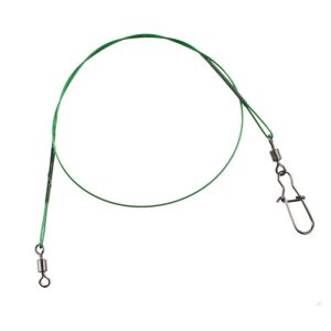 Mikado Steel Leader with Swivel And Snap – Green [ZG11]