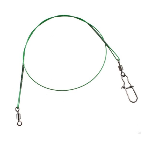 Mikado Steel Leader with Swivel And Snap – Green [ZG11]