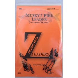 MUSKY/PIKE FLUOROCARBON LEADERS FASTACH CLIP