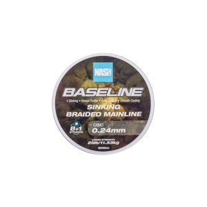 Nash Baseline Sinking Braid Camo 25lb 0.24mm 600m