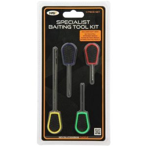 NGT | 4pc Soft Grip Tool Set | PVA Long, PVA Short, Baiting Needle and Drill