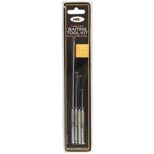 NGT | 4pc Stainless Tool Set | PVA Long, PVA Short, Baiting Needle and Drill