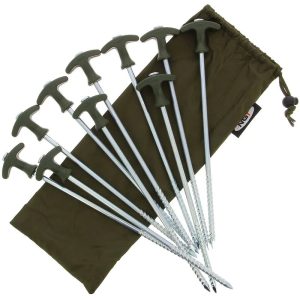 NGT Bivvy Pegs – 10 x 12″ Bivvy Pegs in Case