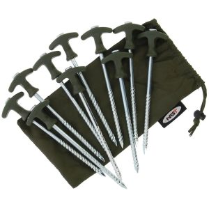 NGT Bivvy Pegs – 10 x 8″ Bivvy Pegs in Case