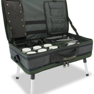 NGT Carp Bivvy Table System – Rig Wallet, Glug Pot, Lead Bag, Bivvy Table and Case System