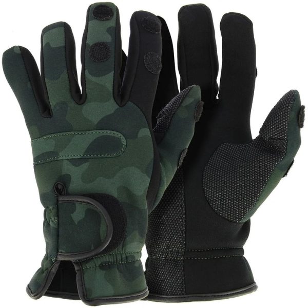 NGT Gloves – Neoprene Gloves in Camo (XL)