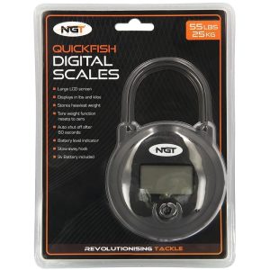 NGT Quickfish Scales – Digital Round 55lb / 25kg Scales