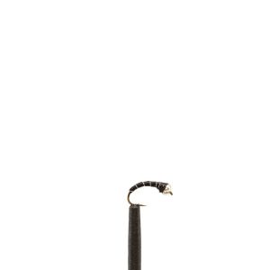 Nickel Bead Zebra Midge – Black