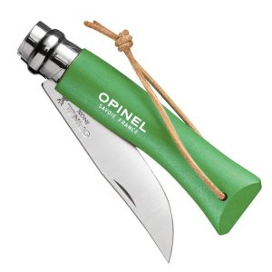 Opinel No.07 Stainless Steel Pocket Knife with Lanyard