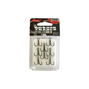 Owner 2X Strong Black Chrome Treble Hooks