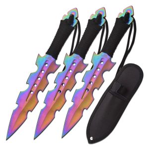 Perfect Point | Throwing Knives | Set Of 3 | PP-110-3RB | Fixed Blades