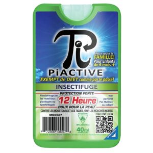 Piactive Deet Free 40ml Wallet Size Pump Spray