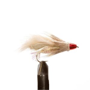 Red Conehead Kiwi Muddler – White