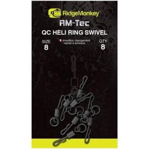 RidgeMonkey RM-Tec Quick Change Heli Ring Swivel size 8
