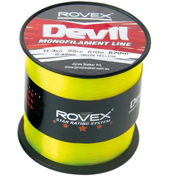 Rovex | Devil Monofilament Line | 1/4lb Spool | Yellow
