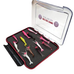S Tackle Branded Red Tackle Box With Pre-Rigged Pts & Prawns