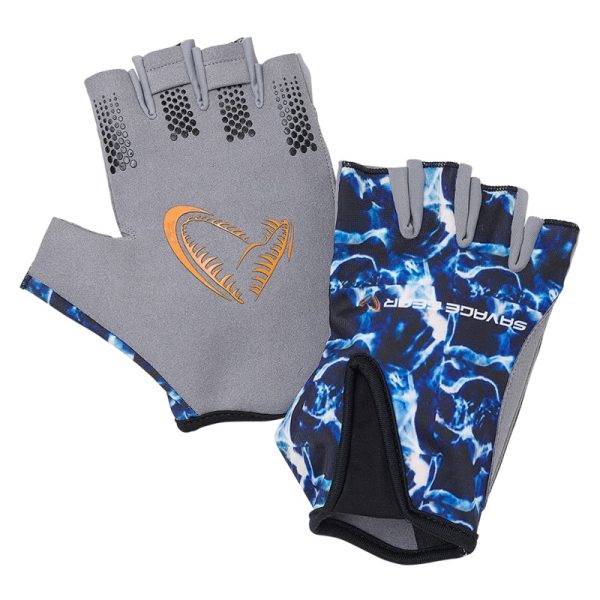 Savage Gear | Marine Half Gloves | Sea Blue