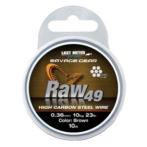 Savage Gear Raw49 Uncoated Wire Brown 10m