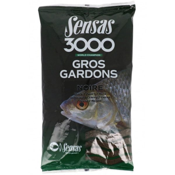 Sensas | 3000 | Gros Gardons Noire | Groundbait | 1Kg