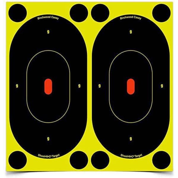 Shoot’N’C Reactictive/Splatter Self Adhesive Target Plus Repair silhouette 7″ With 48 Plasters