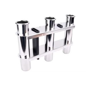 Stainless Steel 3-Tube Fishing Boat Rod Holder