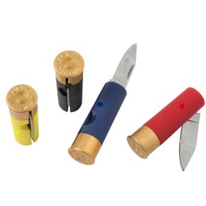 Stepland | Replica Shotgun Cartridge with Fold-Out Knife | Spring Assisted Knife