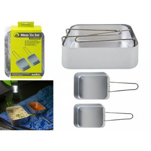 Summit Nesting Aluminium Mess Tins 2 Pack