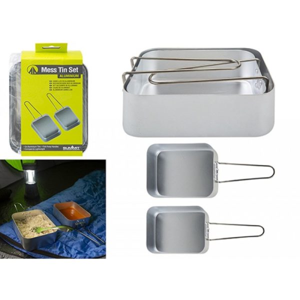 Summit Nesting Aluminium Mess Tins 2 Pack