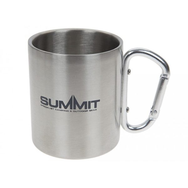 Summit Stainless Steel Mug Carabiner Handle 300ml