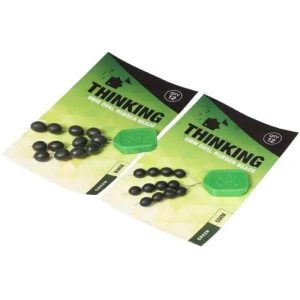 THINKING ANGLERS OVAL RUBBER BEADS GREEN