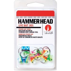 Vmc Hammer Head Jig 1/4oz Assorted Uv 10pk