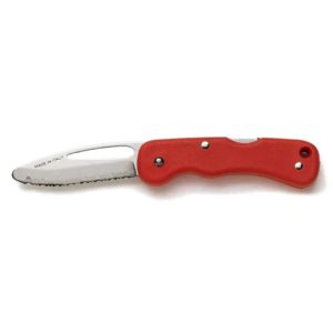 Whitby | Safety/Rescue Blunt Ended Lock Knife | 2.5″ | Spring Assisted Knife | Red