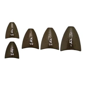 X Zone Tungsten Arrowhead Worm Weight Green Pumpkin