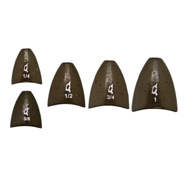 X Zone Tungsten Arrowhead Worm Weight Green Pumpkin