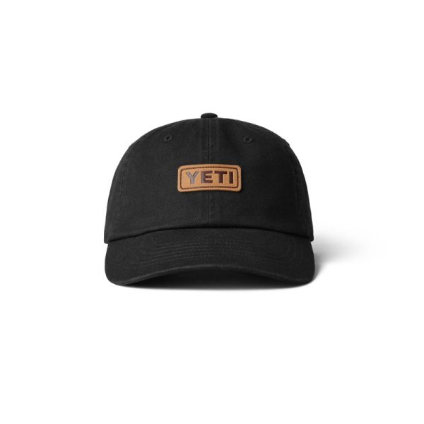 Yeti Leather Logo Badge Soft Crown Black