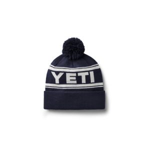 Yeti Retro Knit Beanie Navy/white