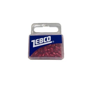 Zebco 6mm Oval Beads Pearl Red 100pk